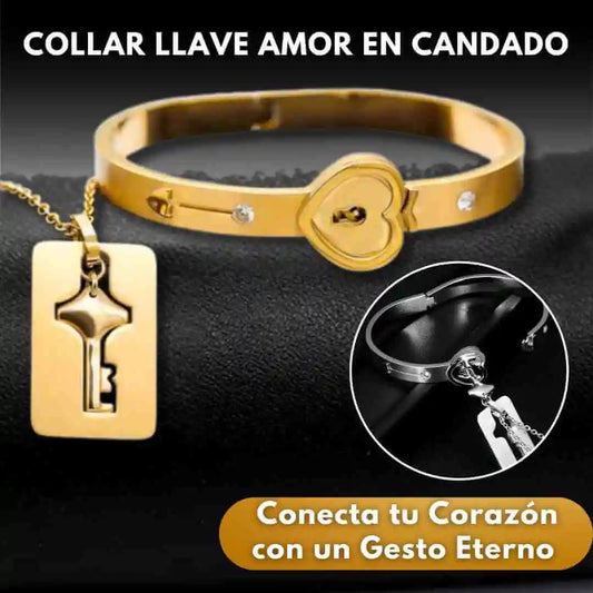 COLLAR LLAVE AMOR EN CANDADO